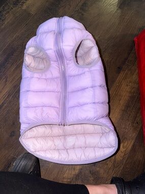 Light Lavender Quilted Puffer Dog Vest